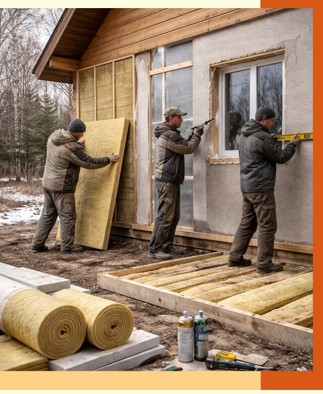 Утепление дачного дома в Краснодаре от 4902 руб/м2 — недорого | ТепломастерКсд